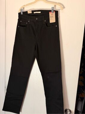 Levi's High-Rise Straight Black Women's Jeans